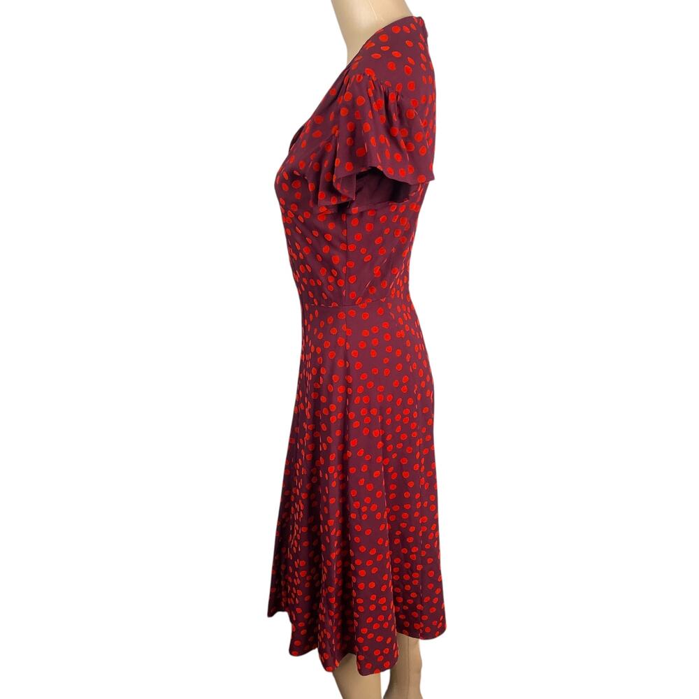 Altuzarra 2017 Runway Velvet Polka Dot Dress FR 34 US 2 Red Corset Flare Mini - Picture 12 of 16